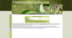 Desktop Screenshot of knihovna.zelene-centrum.cz